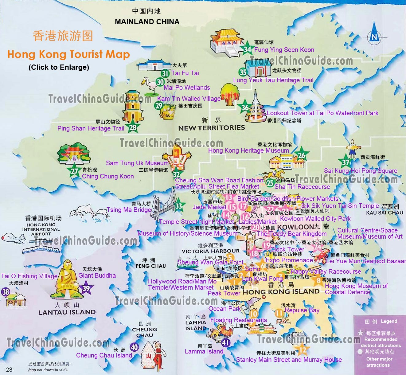 Hong Kong China Karte